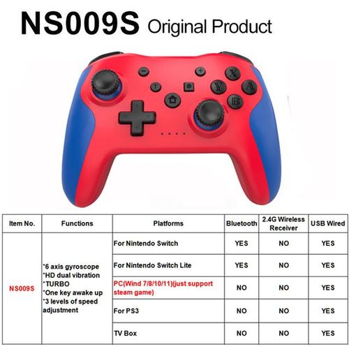 Ns009s Rb - Manette De Jeu Sans Fil Pour Nintendo Switch, Switch Lite, Oled Tesla, Manette De Voiture Pour Android, Ios, Appareil Mobile Pc, Manettes De Jeu