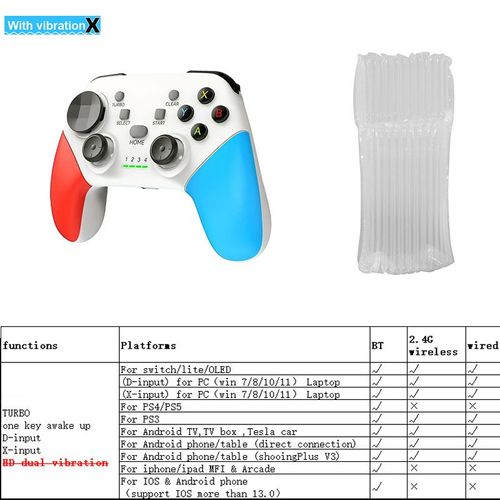 Blanc Sans Paquet - Manette De Jeu Sans Fil Bt 5.0, Contrôleur De Jeu Pour Minecraft, Genshin, Pubg, Ppséventuelles P, Accessoires De Contrôle Pour Téléphone Portable Android