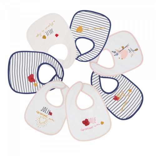 Lot De 7 Bavoirs 1er Âge Joli Coeur - Trois Kilos Sept