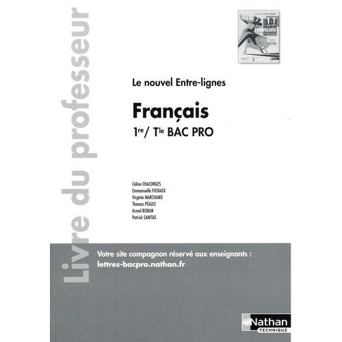 Français 1re / Tle Bac Pro - Livre Du Professeur