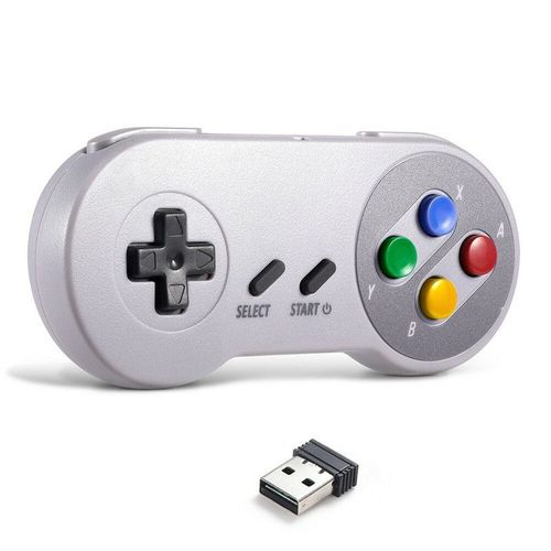 1 Pc - Manette De Jeu Sans Fil, 2.4ghz, Télécommande, Usb, Joystick, Console Pour Snes, Anjgames, Windows 10, 8/7, Pc Raspberry Pi3, Switch