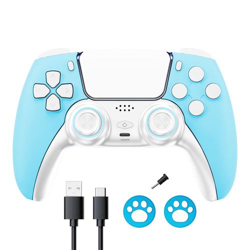 Bleu - Manette De Jeu Sans Fil, Compatible Ps4, Ps3, Switch, Android, Ios, Manette De Jeu Avec Batterie 1000mah, Pigments Turbo, Bouton Déclencheur Hall