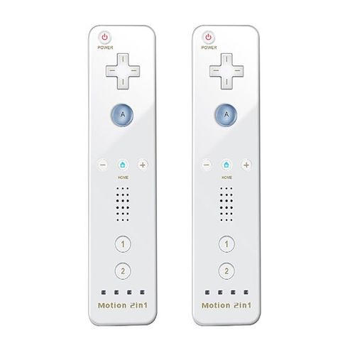 2pcs À Droite Blanc - Télécommande Sans Fil Motion Plus, Accessoires De Jeu Vidéo, Contrôleur 2 En 1, Nintendo Wii, Wii U, Télécommande, Droit De Magasins