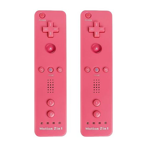 2pcs À Droite Rouge - Télécommande Sans Fil Motion Plus, Accessoires De Jeu Vidéo, Contrôleur 2 En 1, Nintendo Wii, Wii U, Télécommande, Droit De Magasins