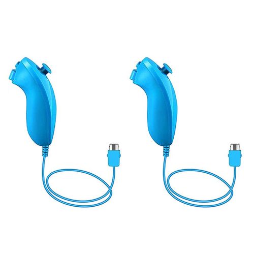 2pcs Gauche Bleu - Télécommande Sans Fil Motion Plus, Accessoires De Jeu Vidéo, Contrôleur 2 En 1, Nintendo Wii, Wii U, Télécommande, Droit De Magasins