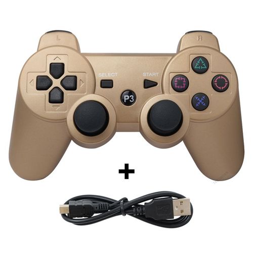 Or - Manette De Jeu Sans Fil Pour Ps3, Manette De Console, Manette Pc Usb, Accessoires Playstation 3, Prise En Charge Bluetooth