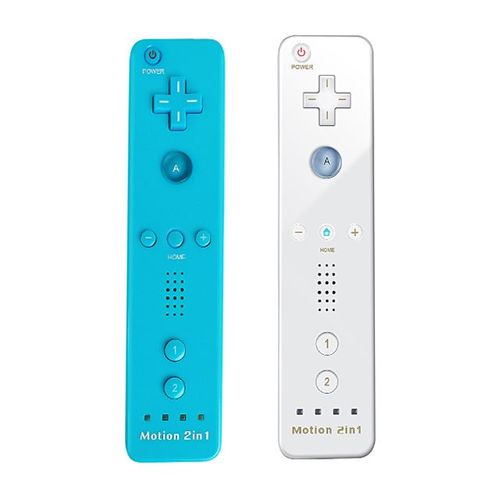 Blue Blanc Droit - Télécommande Sans Fil Motion Plus, Accessoires De Jeu Vidéo, Contrôleur 2 En 1, Nintendo Wii, Wii U, Télécommande, Droit De Magasins
