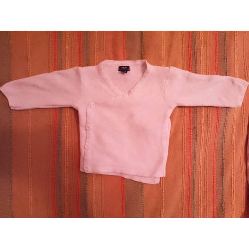 Gilet Boutonné Blanc 3 Mois Kiabi.