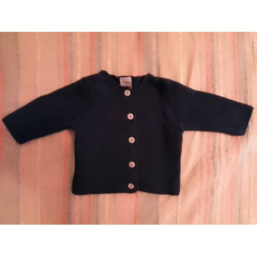 Gilet Boutonné Marine 6 Mois Boîte A Malices.