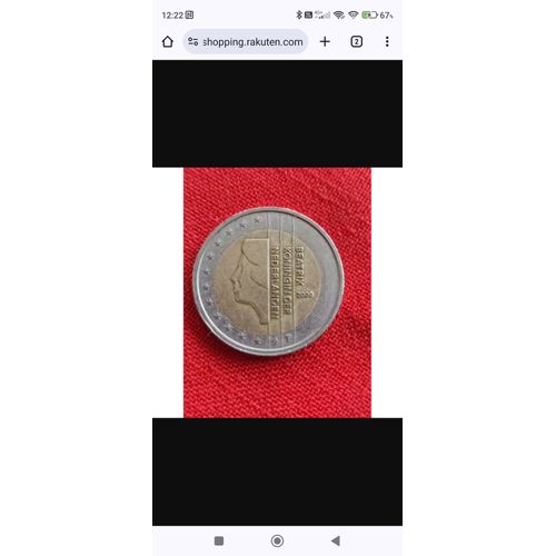 Pièce De 2 Euros Reine Beatrix De Hollande Pays Bas Avec Le S Dans L'étoile Année 2000
