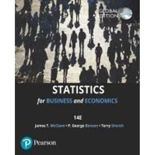 Statistics For Business & Economics, Global Edition