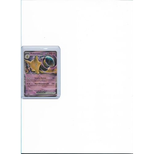 [ Pokémon ] - Alakazam Ex - Pv 310 - 151 / Mew Fr - 065/165 ( Sous Sleeve & Top Loader )