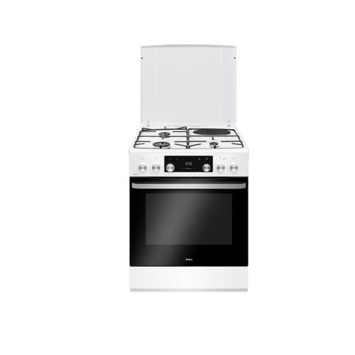 Amica - Cuisinière mixte 3 foyers gaz+1 électrique four multifonctions catalyse 77l classe a blanc acm7035rb