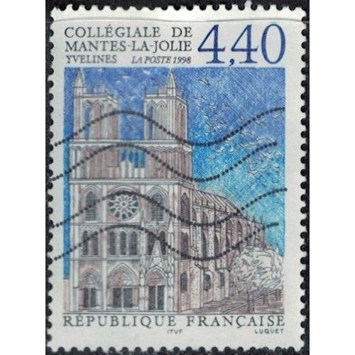 France 1998 Oblitéré Used Collégiale De Mantes La Jolie Yvelines Y&t Fr 3180 Su