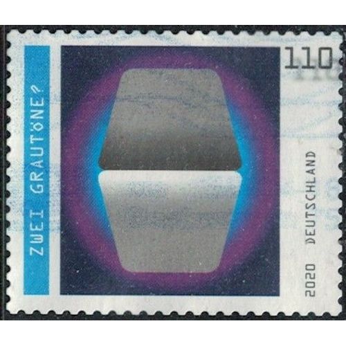 Allemagne 2020 Oblitéré Used Illusions Optiques Zwei Grautöne Deux Nuances De Gris Y&t De 3317 Su