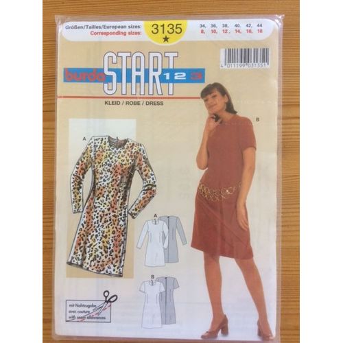 Patron Burda 3135 Robe Droite