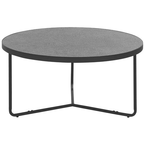 Table Basse Effet Béton Et Noir Melody Grande Taille