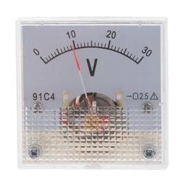 Semoic Voltmetre blanc 0-5 V en courant continu Analogique Indicateur de panneau de voltmetre 