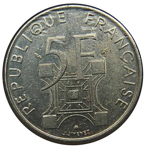 5 Francs Tour Eiffel 1989