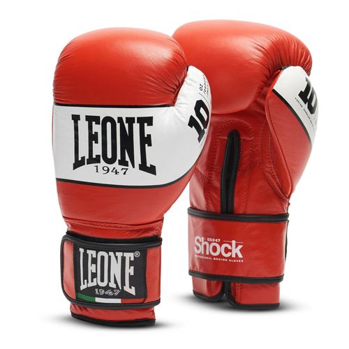 Gants De Boxe Leone Shock 10 Oz - Rouge