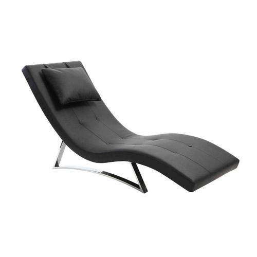 Chaise Longue Design Noir Monaco