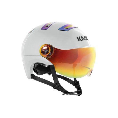 Casque Vélo Urbain Kask Urban R - Rainbow - Blanc / Bleu / Orange - Taille 60/63 Cm - L/Xl