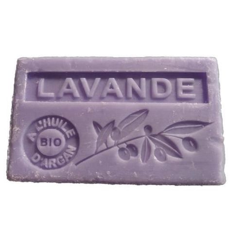 Savon Parfumé Marseille Huile Argan Bio Lavande 100g 