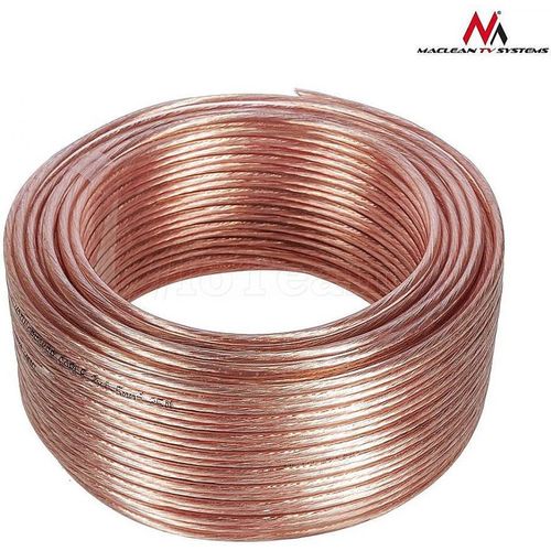 Bobine De Câble Haut-parleur Maclean 2x1,5mm² 50m (transparent)
