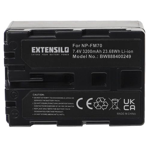 EXTENSILO Batterie compatible avec Sony DSC-F828, DSC-R1, DSC-S30, DSC-S50, DSC-S70 appareil photo, reflex numérique (3200mAh, 7,4V, Li-ion)