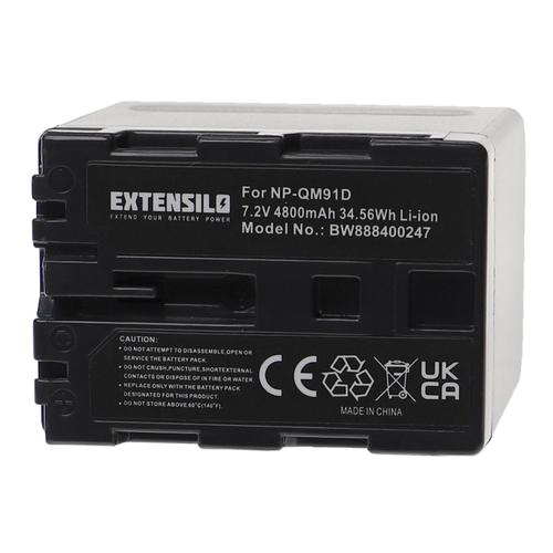 EXTENSILO Batterie compatible avec Sony DSC-F828, DSC-R1, DSC-S30, DSC-S50, DSC-S70 appareil photo, reflex numérique (4800mAh, 7,2V, Li-ion)