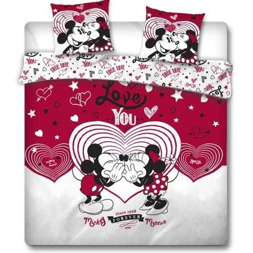 Disney - Parure De Lit 240x220 - Mickey Minnie '100% Microfibre'