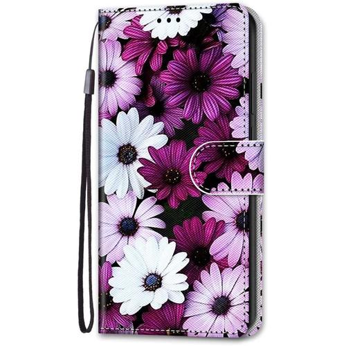 Beek Housse À Rabat Portefeuille Pour Samsung A02 Galaxy M02,Coque En Cuir Pour Samsung A02 Galaxy M02,Pochette Etui De Protection Motif Avec Fonction Support Magnétique Portables Case,Fleur Wk-1953