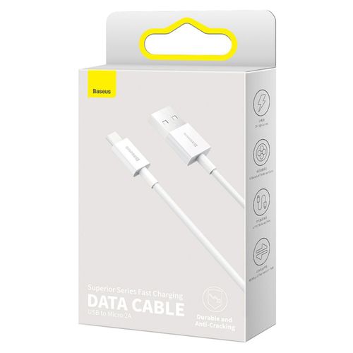 Baseus Micro Usb Superior Cable, Fast Charging Cable 2a 1m White (cam