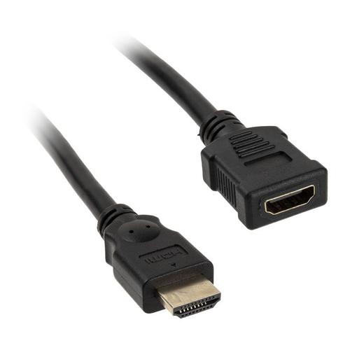 InLine High Speed - Câble de rallonge HDMI - HDMI mâle pour HDMI femelle - 2 m - noir
