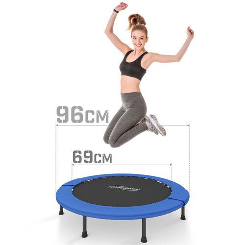 Physionics® Mini Trampoline De Fitness - Diamètre Ø 96 Cm, Pieds Antidérapants, Usage Intérieur / Extérieur - Trampoline De Gymnastique