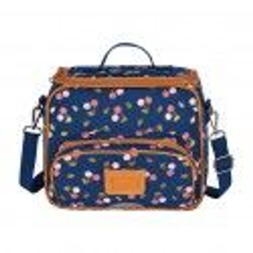Sac Lunch Box / déjeuner Tann's Alexa - Marine déco cerises - Bleu marine