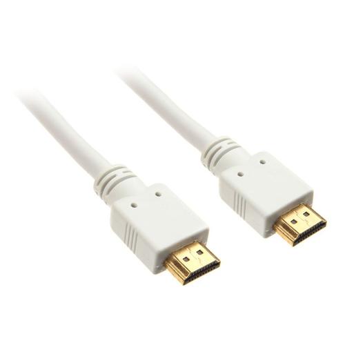 InLine High Speed - Câble HDMI avec Ethernet - HDMI mâle pour HDMI mâle - 50 cm - triple paire torsadée blindée - blanc - support 4K