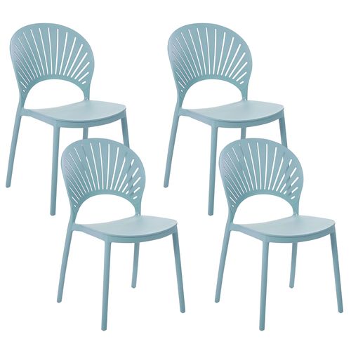 Lot De 4 Chaises Bleu Clair Ostia