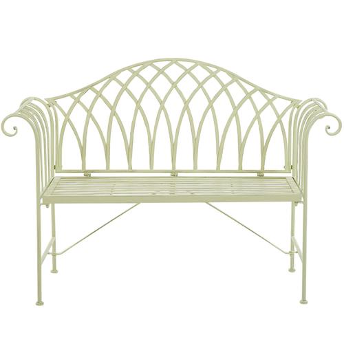 Banc De Jardin En Acier Vert Clair 130 Cm Milazzo