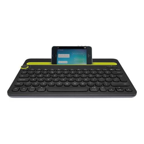 Logitech Multi-Device K480 - Clavier - sans fil - Bluetooth - Nordique - noir