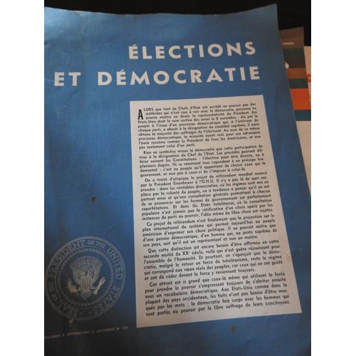 Elections Et Democratie / Informations Et Documents 130 De 1960
