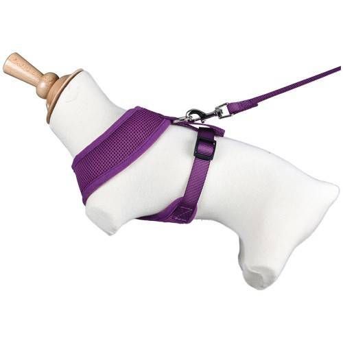 Harnais Air Mesh Violet Taille L : 52 À 65 Cm / 36 Cm Pour Chien