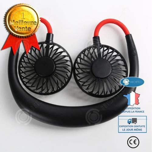 INN® Ventilateur de cou suspendu Lumière colorée pliante portable petit ventilateur sport voyage transporter petit mini ventilateur