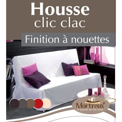 Housse Clic Clac Ivoire 90x200x200 - 6122 - Mortreux