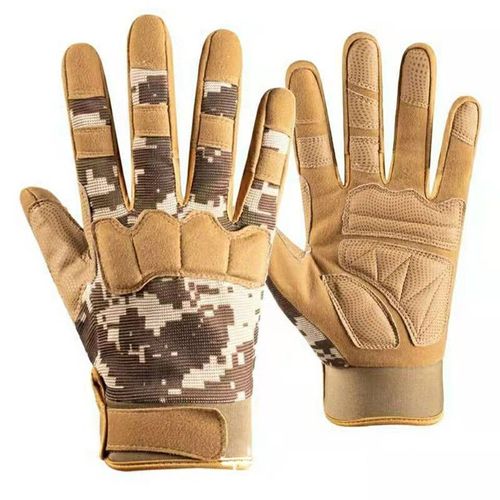Gants De Protection Pour Hommes Et Femmes,Sport De Plein Air,Fitness,Vélo,Camouflage Tactique De L'armée,Combat ,N31 - Type Desert Camouflage-Xl #A