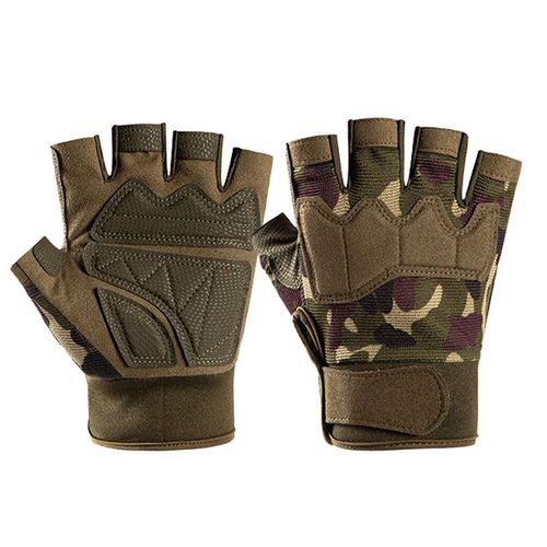 Gants De Protection Pour Hommes Et Femmes,Sport De Plein Air,Fitness,Vélo,Camouflage Tactique De L'armée,Combat ,N31 - Type Camouflage-L #A