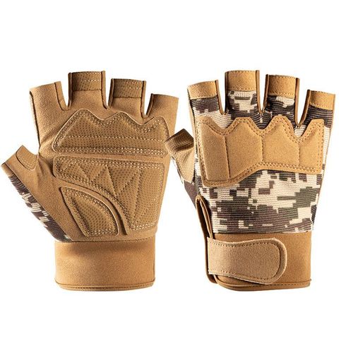 Gants De Protection Pour Hommes Et Femmes,Sport De Plein Air,Fitness,Vélo,Camouflage Tactique De L'armée,Combat ,N31 - Type Desert Camouflage-Xl #B