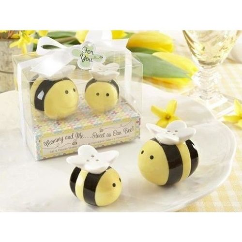 Duo Sel Et Poivre En Forme D'abeilles En Céramique Deco Maison Ustensile Cuisine.