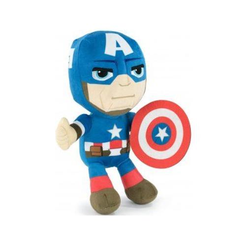 Peluche Avengers Captain America 31 Cm - Super H?Ros - Doudou Dc Enfant Nouveaute