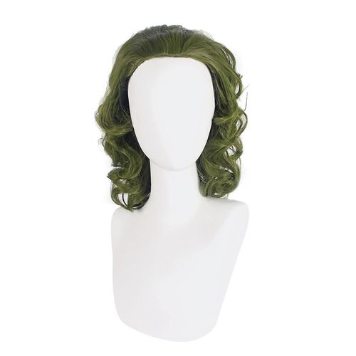 Green Wig For Clown Costume Wig Men Short Wavy Wig Joker Fleck Wig Halloween Party